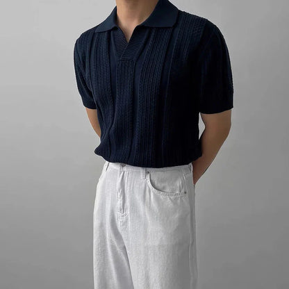 Polo Crochet Bleu Old Money-Old Money