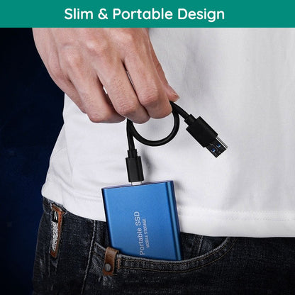 SSD Externe Portable Ultra-Rapide – Disque Dur USB 3.1, Transfert 1050 Mo/s, Compact et Robuste