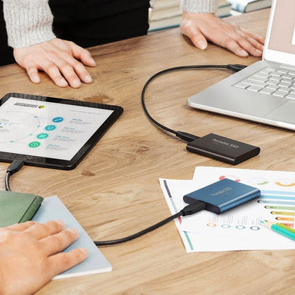 SSD Externe Portable Ultra-Rapide – Disque Dur USB 3.1, Transfert 1050 Mo/s, Compact et Robuste