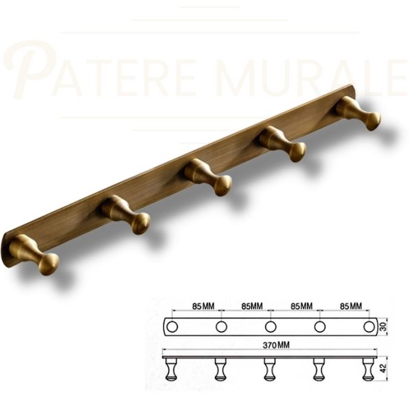 Patere salle de bain laiton