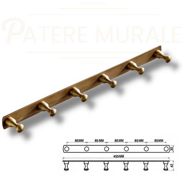 Patere salle de bain laiton