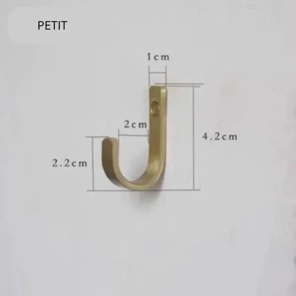 Patère en laiton massif