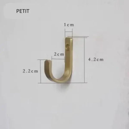 Patère en laiton massif