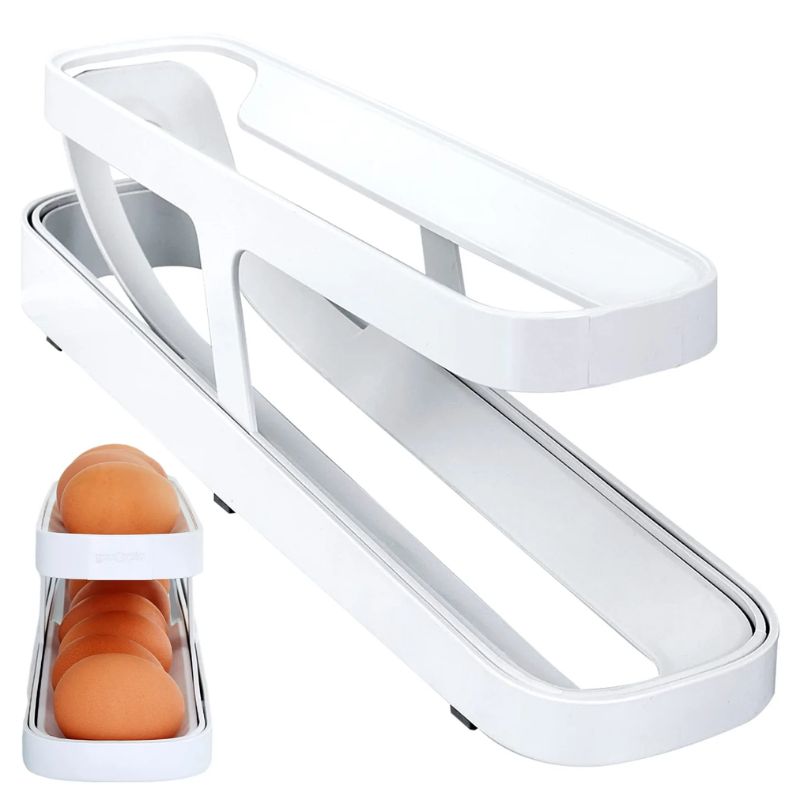 Distributeur oeuf Innovant - Rangement Compact à Deux Rangées