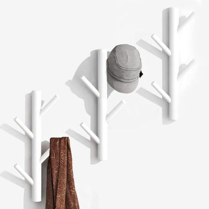 Porte manteau bois et blanc