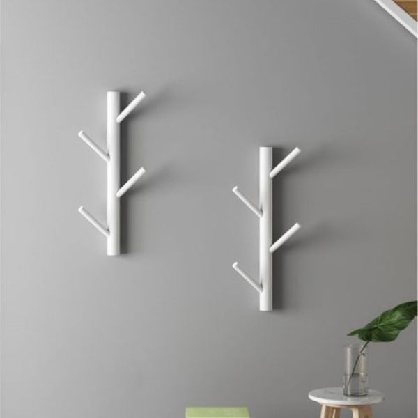 Porte manteau bois et blanc