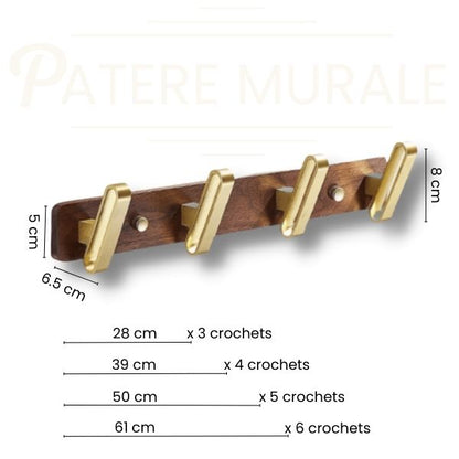 Porte manteau bois et noir