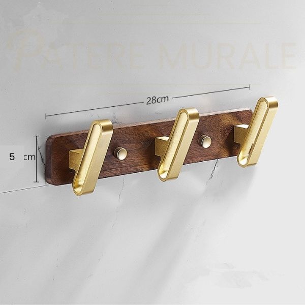 porte manteau mural bois et metal