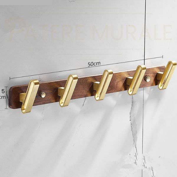 porte manteau mural bois metal