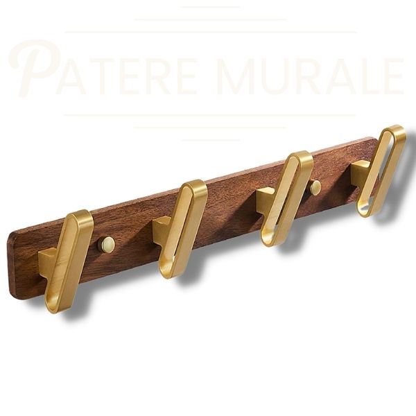 Porte manteau bois et noir