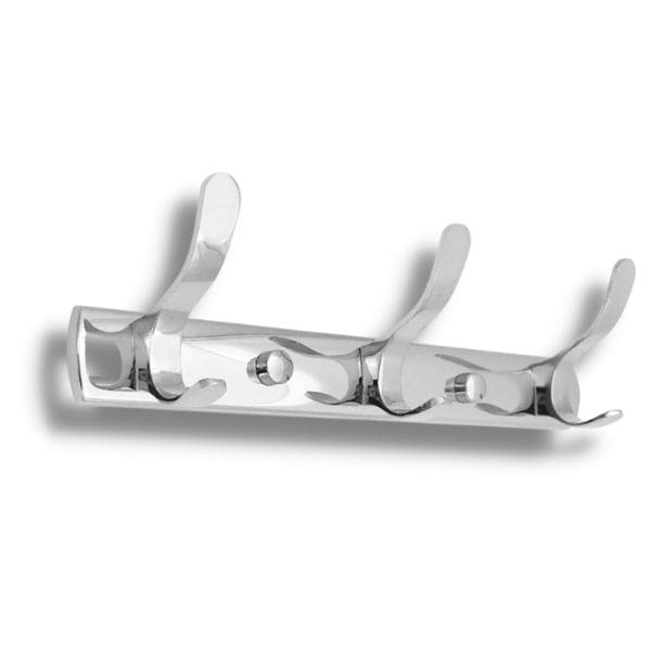 Porte manteau inox 3 crochets