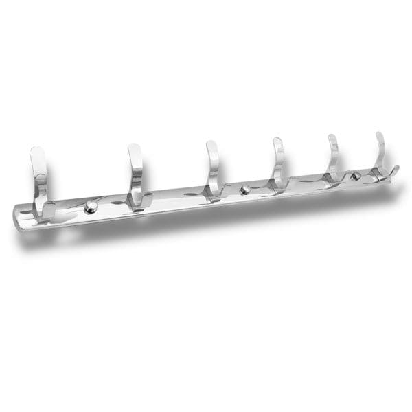 Porte manteau inox 6 crochets