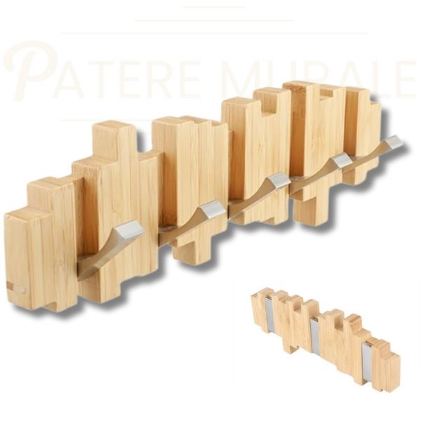 Porte manteau mural bois design