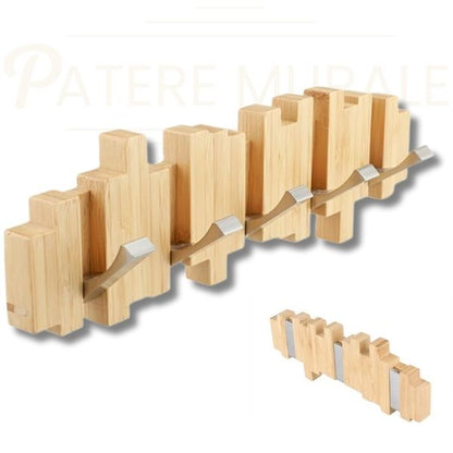Porte manteau mural bois design