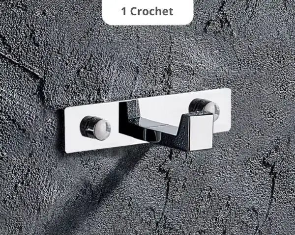 Porte manteau mural laiton et chrome