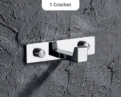 Porte manteau mural laiton et chrome