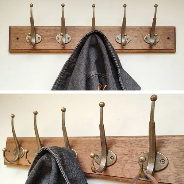Porte manteau mural bois vintage