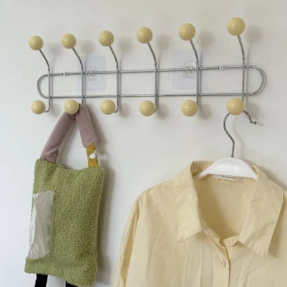 Porte manteau vintage boules crèmes par 6
