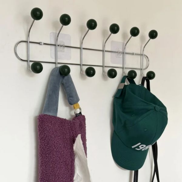 Porte manteau vintage boules vert foncé