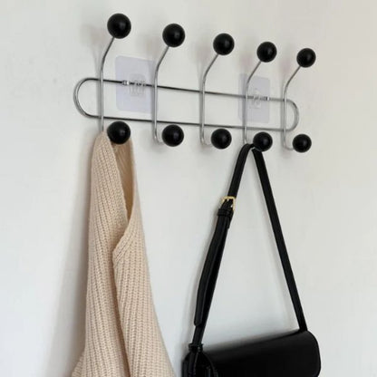 Porte manteau vintage boules noires 5