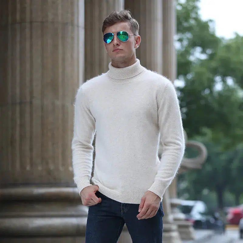 Pull cachemire blanc-Old Money