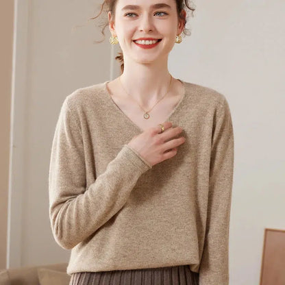 Pull cachemire en v