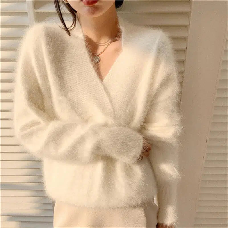 Pull mohair blanc-Old Money