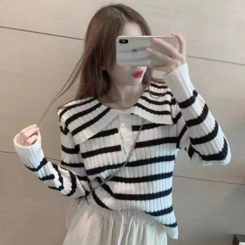Pull rayé marin