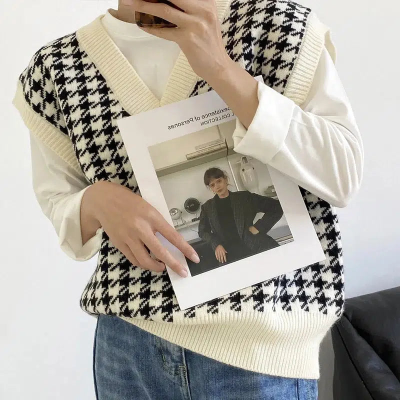 Pull sans manches vintage