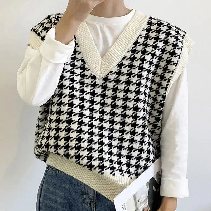 Pull sans manches vintage