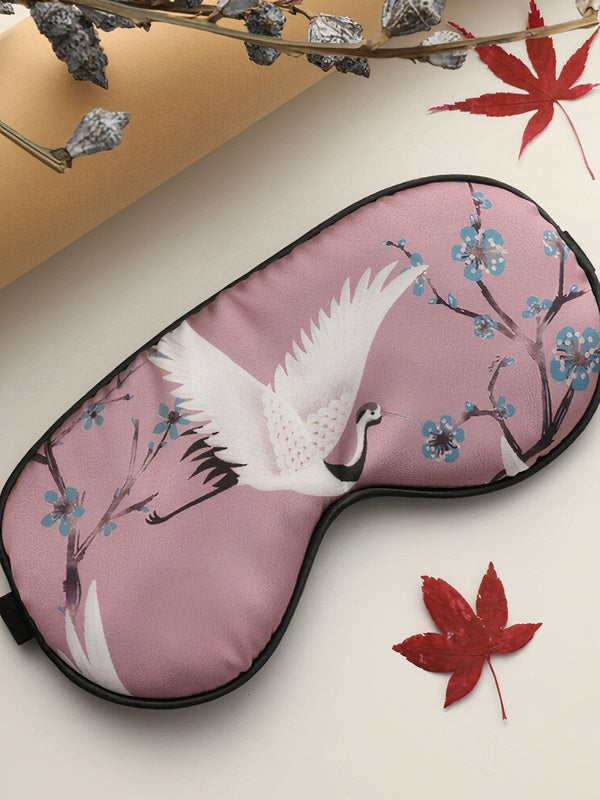 Masque de Sommeil imprimé "Grue Japonaise"