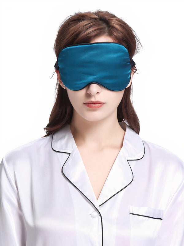 Masque de Sommeil en Soie "Bleu Royal"