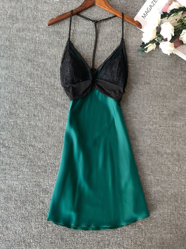 Nuisette Raffiné en Dentelles "Vert" | Pyjama Shop​