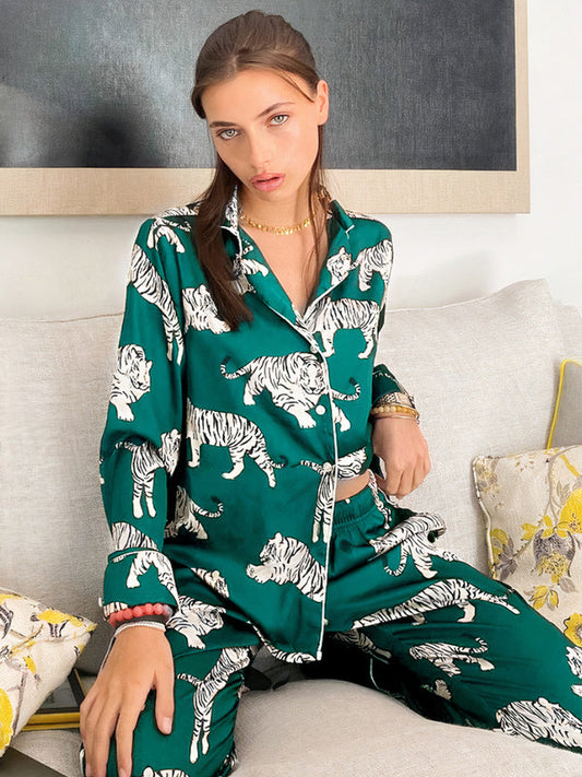 Pyjama en Satin pour Femme "Tigre" | Pyjama Shop