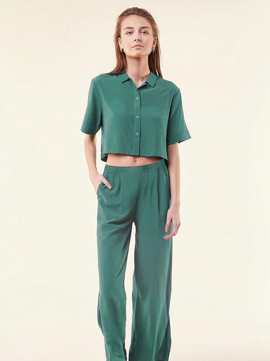 Pyjama Crop Top & Pantalon Large | Pyjama Shop
