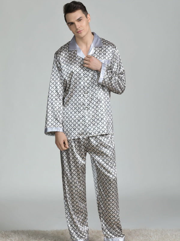 Pyjama en Satin pour Homme "Argent" | Pyjama Shop