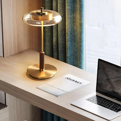 Lampe de Table Ronaldo - Design Moderne en Métal et Verre avec Technologie LED - Lumière Douce et Élégante