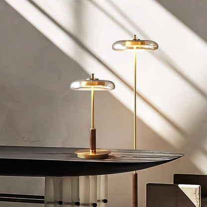 Lampe de Table Ronaldo - Design Moderne en Métal et Verre avec Technologie LED - Lumière Douce et Élégante