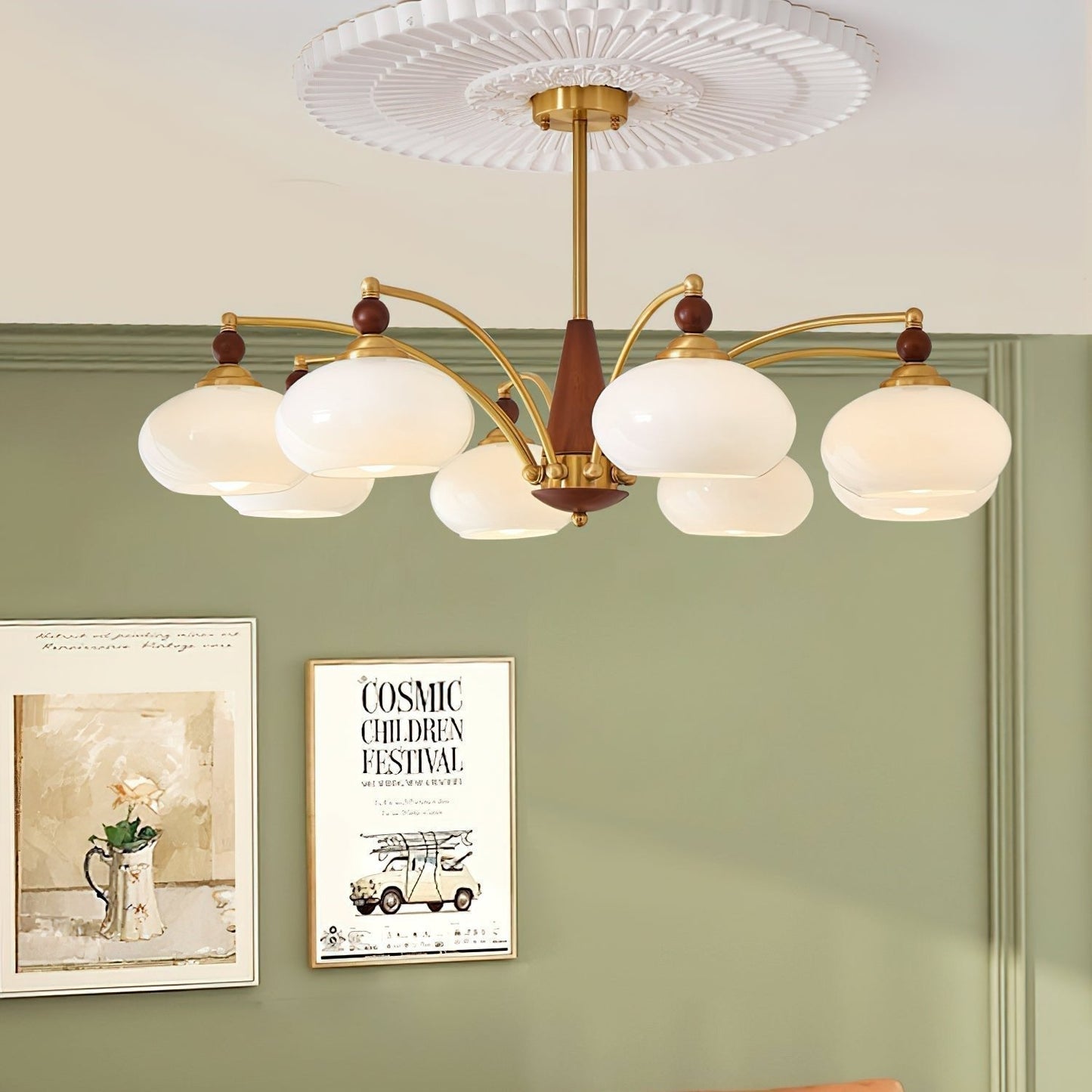 Chandelier Retro Melodica - Élégance Victoriienne et Artisanat Moderne
