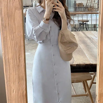 Robe chemise chic-Old Money
