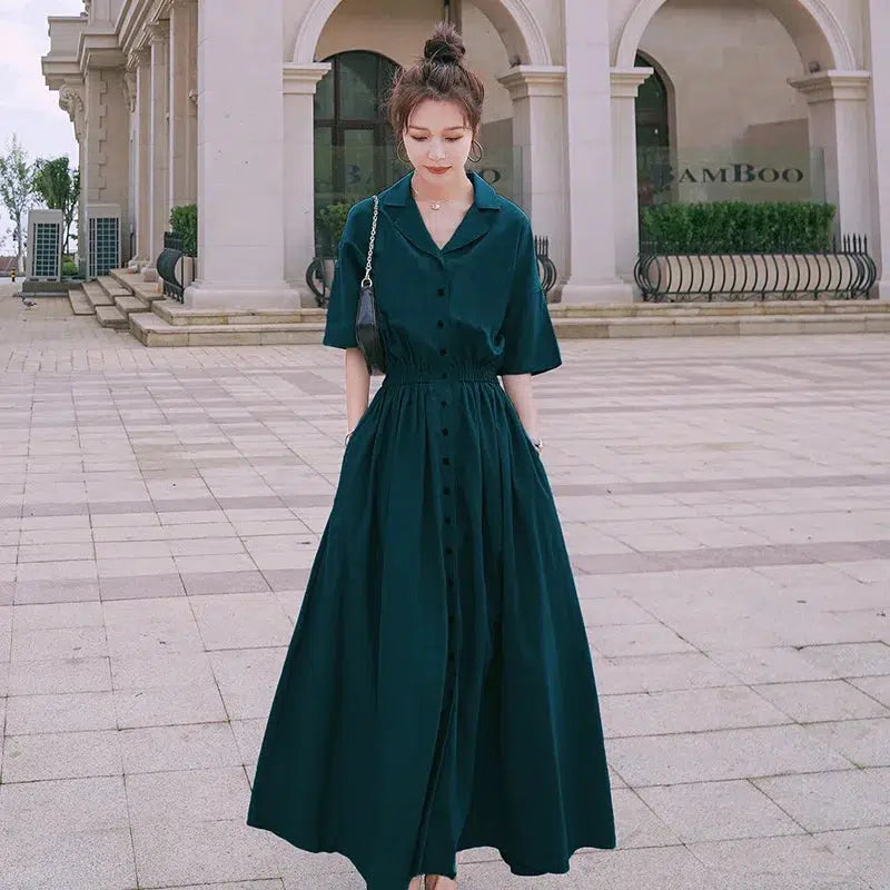 Robe chemise soie