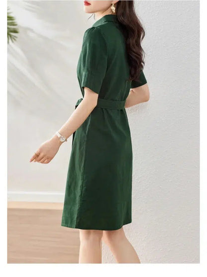 Robe chemise vert