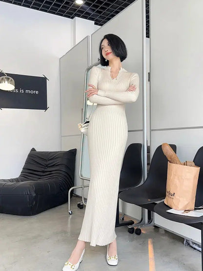 Robe longue tricot