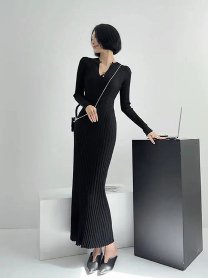 Robe longue tricot