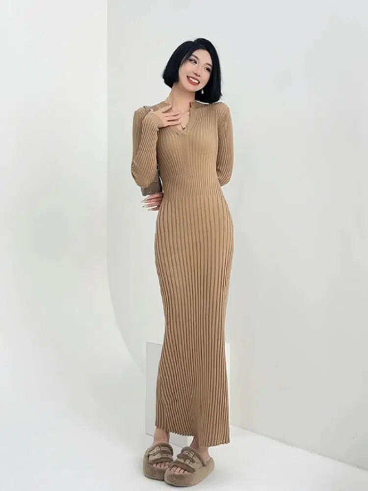 Robe longue tricot