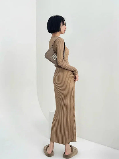 Robe longue tricot