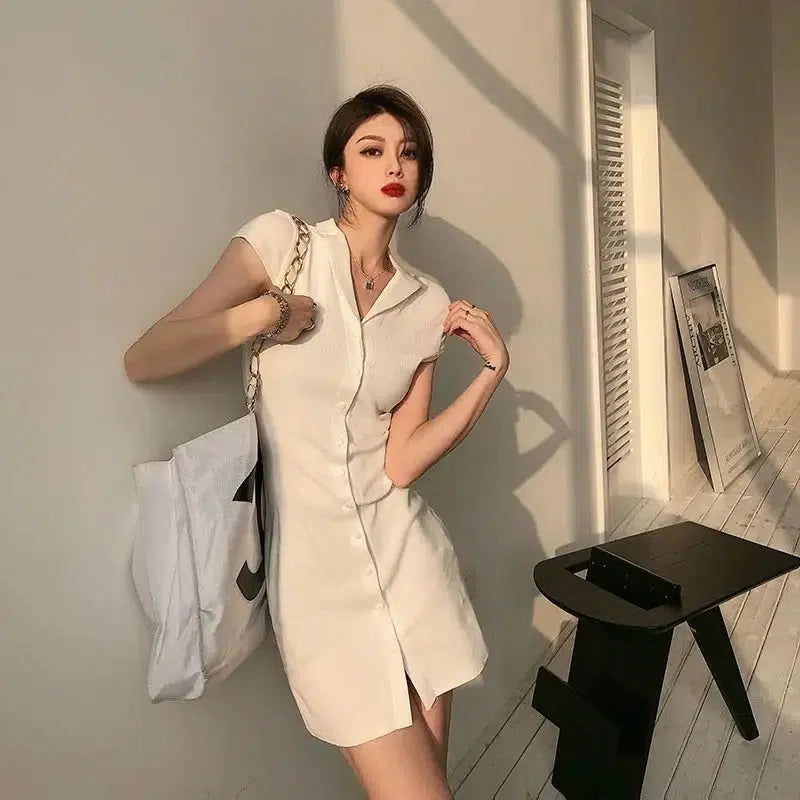 Robe polo blanche