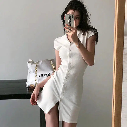 Robe polo blanche-Old Money