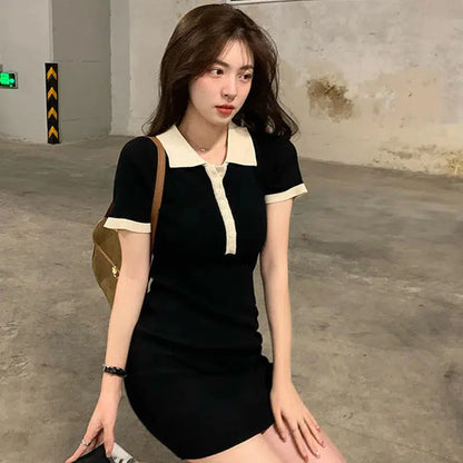 Robe polo noire
