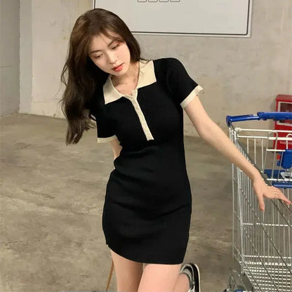Robe polo noire